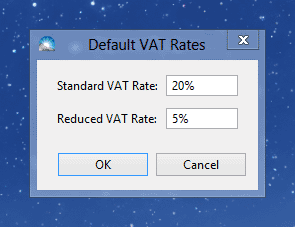Default VAT Window