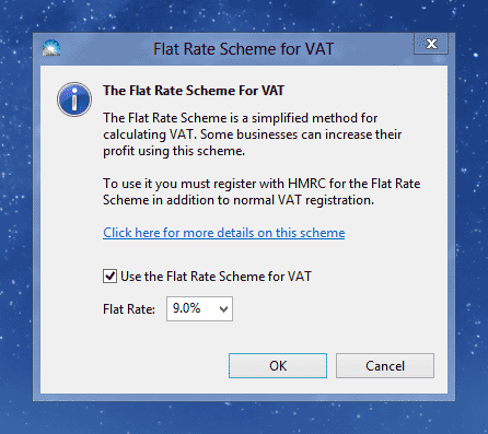 Flat Rate Scheme Setup